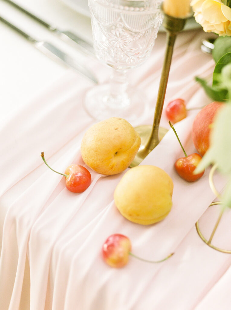 roses and fruit decor